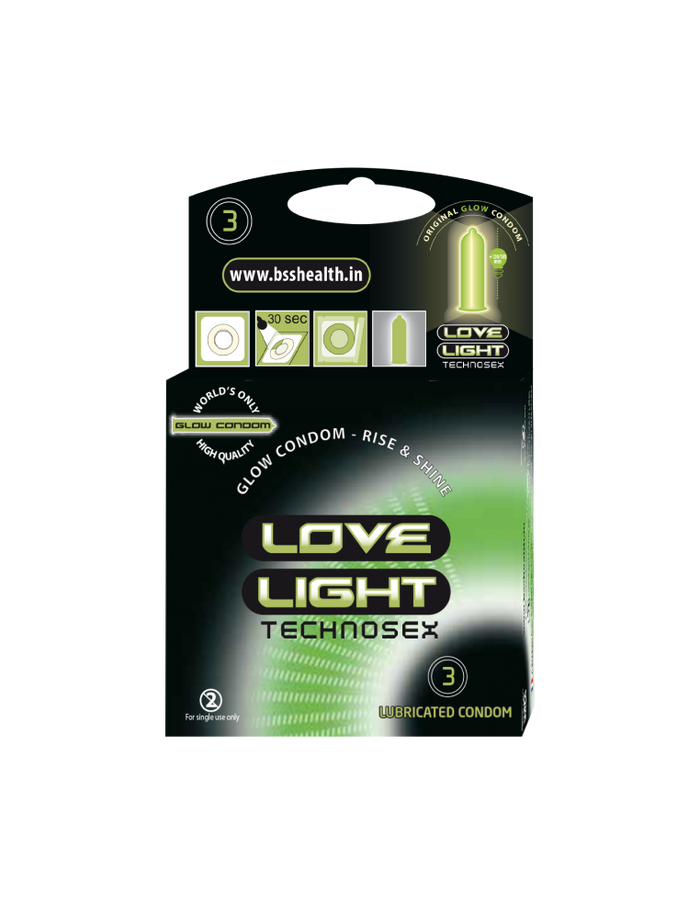 Love Light Glow Condom - 3 pieces